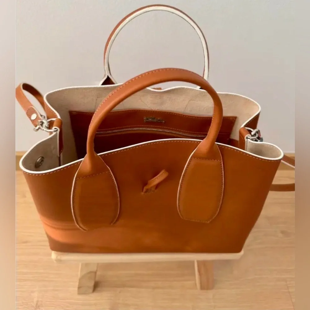 Longchamp Le Roseau leather handbag NWOT - Picture 16 of 16